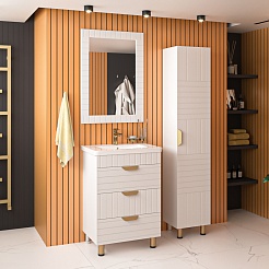 Brevita Тумба с раковиной Gloster 80 белая – фотография-5